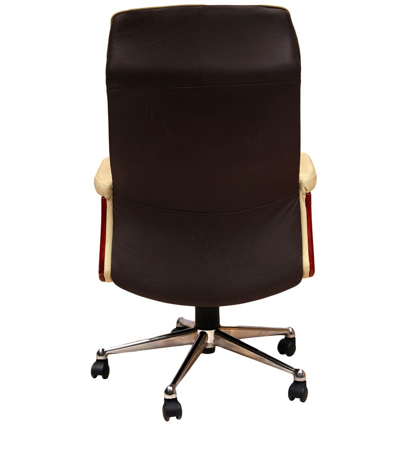 Buy Executive High Back Chair in Cream Colour by Geeken Online