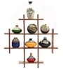 ExclusiveLane Multicolour Sheesham Wood Frame with Terracotta Warli Handpainted Pots