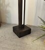 Excalibur Brown Wooden LED Floor Lamp with brown base