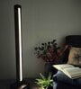 Excalibur Brown Wooden LED Floor Lamp with brown base