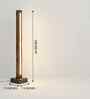 Excalibur Brown Wooden LED Floor Lamp with brown base