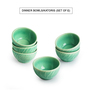 Caribbean Green Hand Glazed  Ceramic 120ml  (Set of 6) Bowls