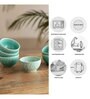 Caribbean Green Hand Glazed  Ceramic 120ml  (Set of 6) Bowls