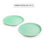 Caribbean Green Hand Glazed  Ceramic (Set of 2) Dinner Plates