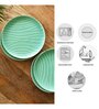 Caribbean Green Hand Glazed  Ceramic (Set of 4) Dinner Plates