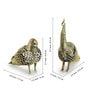 ExclusiveLane 'Golden Birds' Handmade Brass Showpiece In Dhokra Art (Set Of 2)