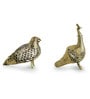 ExclusiveLane 'Golden Birds' Handmade Brass Showpiece In Dhokra Art (Set Of 2)