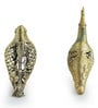 ExclusiveLane 'Golden Birds' Handmade Brass Showpiece In Dhokra Art (Set Of 2)