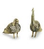 ExclusiveLane 'Golden Birds' Handmade Brass Showpiece In Dhokra Art (Set Of 2)