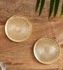The Brass Beams Gold Mandala Art Brass   (Set of 2) Coasters