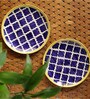 Moroccan 10 Inch Blue Ceramic (Set of 2) Dinner Plate