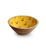 Yellow Mango Wood & Decal 700ml  Salad Bowl