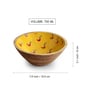 Yellow Mango Wood & Decal 700ml  Salad Bowl