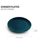 Teal Forest Hand Glazed Ceramic Microwave Safe (Set of 2) Dinner Plates