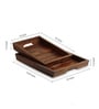 ExclusiveLane 'Classic Wood Pair' Handcrafted Serving Trays in Sheesham Wood, Set of 2