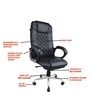 Leatherette Executive Chair In Black Colour