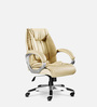 Soher Leatherette Executive Chair in Cream Colour
