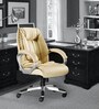 Soher Leatherette Executive Chair in Cream Colour