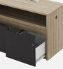 Executive Desk in Dual Finish with Right Storage