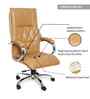 Executive Leatherette Office Chair In  Beige Colour With Matte Finish