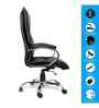 Executive Leatherette Office Chair In  Black Colour With Matte Finish
