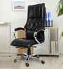 Executive Leatherette Office Chair In  Black Colour With Matte Finish