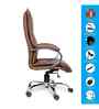 Executive Leatherette Office Chair In  Brown Colour With Matte Finish