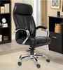 Executive Leatherette Office Chair In Asphalt Black Colour