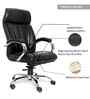 Executive Leatherette Office Chair In Asphalt Black Colour
