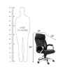 Executive Leatherette Office Chair In Asphalt Black Colour