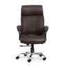 Executive Leatherette Office Chair In Asphalt Brown Colour