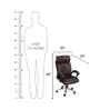 Executive Leatherette Office Chair In Asphalt Brown Colour