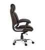 Executive Leatherette Office Chair In Asphalt Brown Colour