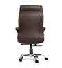 Executive Leatherette Office Chair In Asphalt Brown Colour