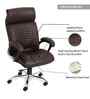 Executive Leatherette Office Chair In Asphalt Brown Colour