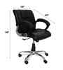 Executive Leatherette Office Chair In Black Colour With Armrest Support