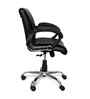Executive Leatherette Office Chair In Black Colour With Armrest Support