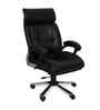 Executive Leatherette Office Chair In Black Colour With Headrest Support
