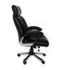 Executive Leatherette Office Chair In Black Colour With Headrest Support