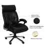 Executive Leatherette Office Chair In Black Colour With Headrest Support