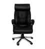 Executive Leatherette Office Chair In Black Colour With Headrest Support