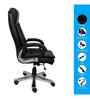 Executive Leatherette Office Chair In Black Colour With Padded Contouring