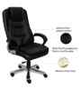 Executive Leatherette Office Chair In Black Colour With Padded Contouring