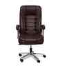 Executive Leatherette Office Chair In Brown Colour With Headrest Support