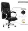 Executive Leatherette Office Chair In Charcoal  Black Colour