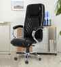 Executive Leatherette Office Chair In Charcoal  Black Colour