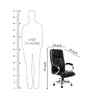 Executive Leatherette Office Chair In Charcoal  Black Colour