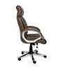 Executive Leatherette Office Chair In Chestnut Brown Colour