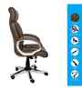 Executive Leatherette Office Chair In Chestnut Brown Colour