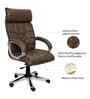 Executive Leatherette Office Chair In Chestnut Brown Colour